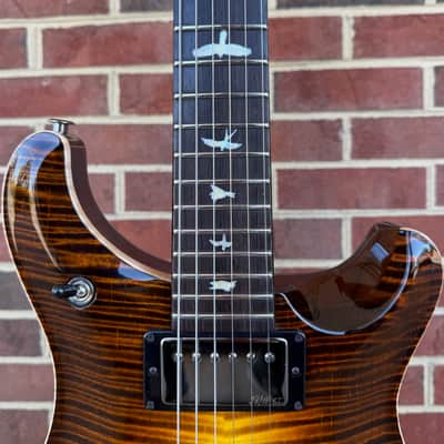PRS Private Stock McCarty 594 Semi-Hollow Tremolo, Sandstorm Dragon's Breath, East Coast Wide Flame Maple Top, Black Limba Body, Curly Maple Neck, Brazilian Rosewood Fretboard image 6
