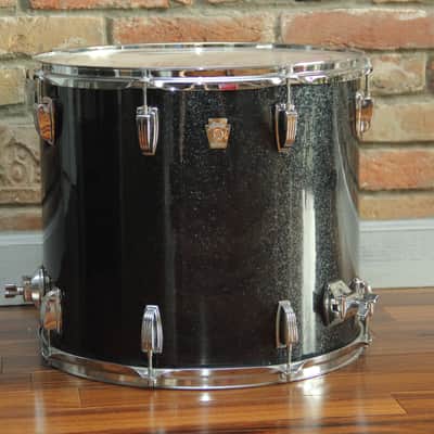 Ludwig Classic Maple Black Sparkle floor tom 18 image 1