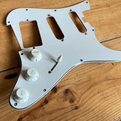 Vintage Circa 1970s Stratocaster Guitar Scratchplate HSS Slanted Part Loaded image 2