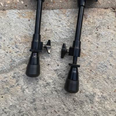 World Max Bass Drum SP-50B – HEAVY DUTY BASS DRUM SPUR PAIR - Black Nickel image 2