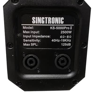 Singtronic High Quality 5000W Vocal Karaoke Speakers (Pair) - White image 4