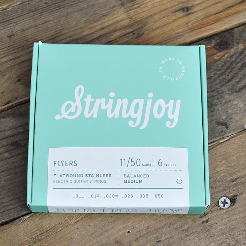 Stringjoy Flyers 11-50 Balanced Medium Gauge - Flatwound Stainless Electric Guitar Strings image 1