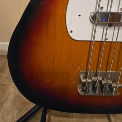 Maya/Teisco/Kent Short Scale Precision Bass Copy Vintage 1960s Japan image 2