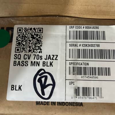 Squier Classic Vibe 70’s Jazz Bass MN - Black / 9lbs. 9.4oz. #ICSK24002768 image 8