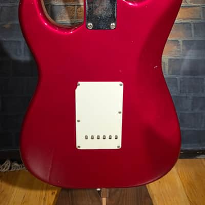 Vintage 1962 1 Owner Fender Stratocaster Slab Board Brazilian Rosewood Fretboard Candy Apple Red Refin w/ OHSC image 21