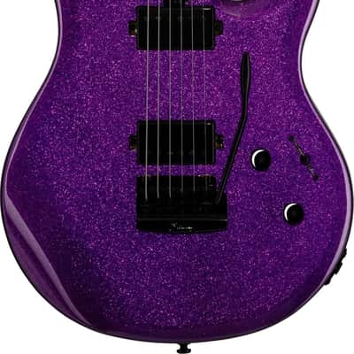Sterling LK100 Luke Electric Guitar, Rosewood Fingerboard, Purple Sparkle image 1