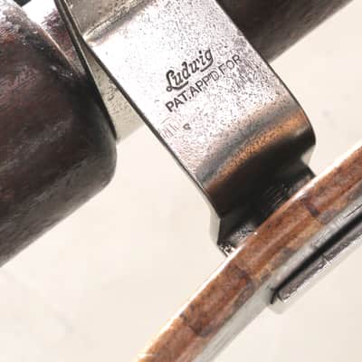Ludwig Two-Tone Wood Block Set & Holder, Script Logo - 1920s-30s / INSPECTED & TESTED image 3