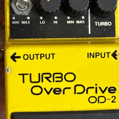 Boss OD-2 Turbo OverDrive (Black Label) 1988 - 1995 - Yellow image 1