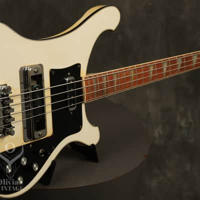 1979 Rickenbacker 4001 Bass White with RARE original CHECKERBOARD BINDING!!! image 14