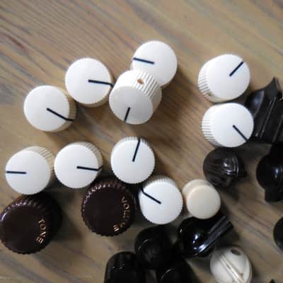 Vintage and Repro Knob Lot 30 pcs Fender National Harmony Etc. image 1