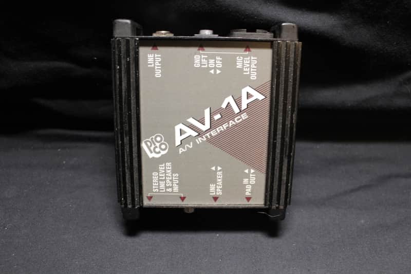 Pro Co AV1A Passive A/V Direct Box - Black/Grey – Clean, Fully Working, Great Condition image 1