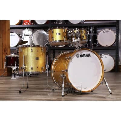 Yamaha Absolute Hybrid Maple 4pc Drum Set Gold Champagne Sparkle image 1