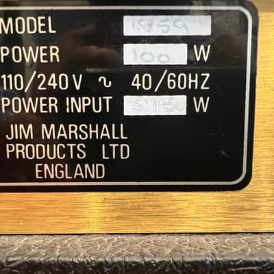 Marshall JMP 1959 MK II Super Lead 2-Channel 100-Watt Guitar Amp Head 1975 - 1981 - Black image 5
