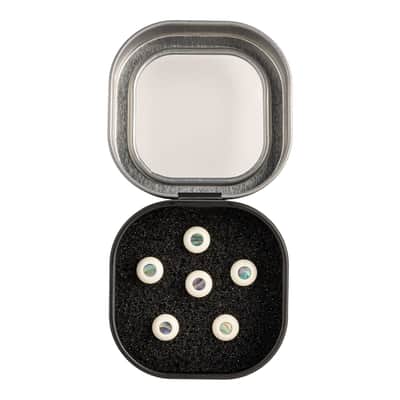 Martin Liquid Metal Bridge Pin Set - Bone with Pearl image 2