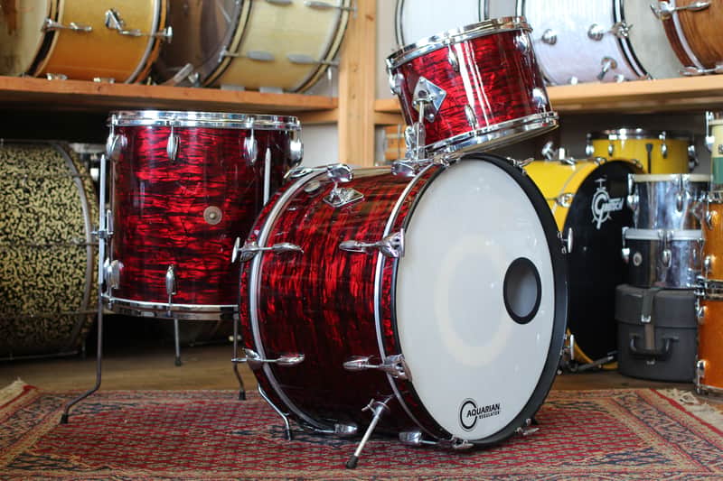 1960's Gretsch Name Band in Red Wine Pearl 14x22 16x16 9x13 image 1