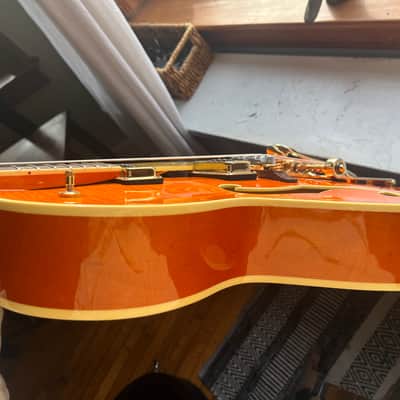 Gretsch G6120T-55 Vintage Select '55 Chet Atkins Hollow Body with Bigsby 2016 - Present - Vintage Orange Stain image 2