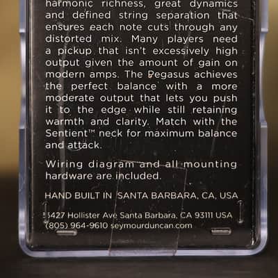 Seymour Duncan Pegasus 6 String Bridge Humbucker Pickup Black image 2