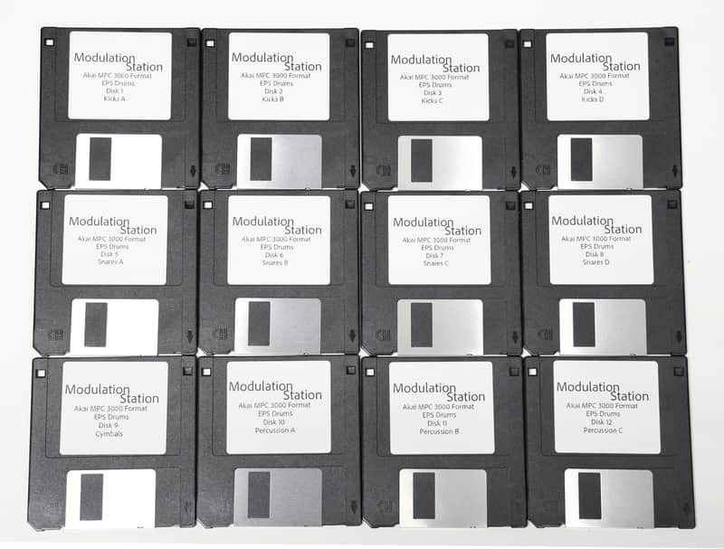Akai MPC 3000 2000 XL Program Format Floppy 12 Disk Disks Ensoniq EPS Drums Sample Library MPC Instant Load image 1