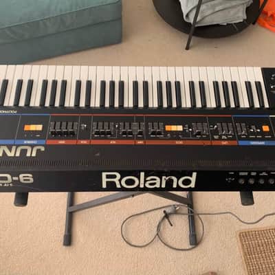 Roland Juno-6 61-Key Polyphonic Synthesizer 1982 - 1984 - Black image 6