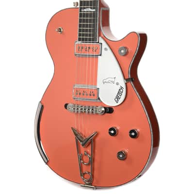 Gretsch CS 1955 Penguin Faded Tahitian Coral Light Relic w/White Moto Binding Masterbuilt by Stephen Stern (Serial #UC17041514) image 2