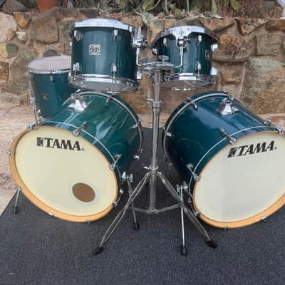 Tama Superstar Classic Maple Blue / Aqua 5pc Double Bass Drum Set kit !! image 13