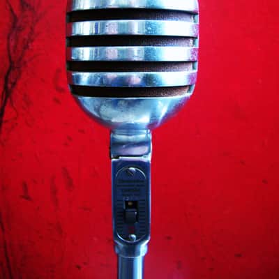 Vintage 1950's Electro Voice 950 crystal cardioid microphone w E.V 423A desk stand display prop image 3