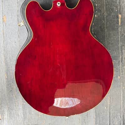 Vintage Epiphone Riviera Japan 1983 Maxons - Wine Red image 4