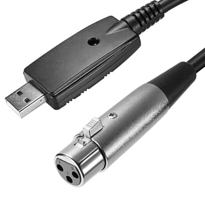 Neewer 10' USB Male to 3-Pin XLR Female Microphone Converter Cable Studio Audio Connector Cord Adapt image 2