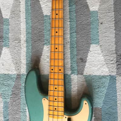 Fender  Custom Shop Relic Precision bass P-Bass 2017 Sherwood Green Metallic image 5