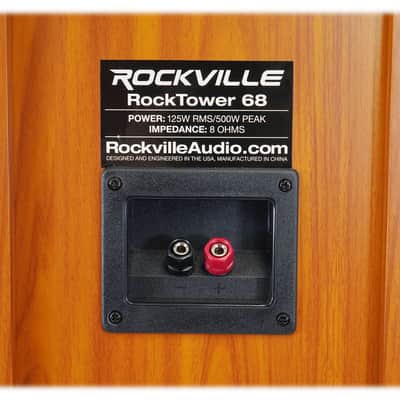 (2) Rockville RockTower 68C Classic Home Audio Tower Speakers Passive 8 Ohm image 10