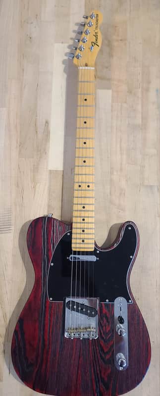 FENDER LMITED EDITION SANDBLASTED TELECASTER ELECTRIC GUITAR CRIMSON RED FINISH W/CASE image 1