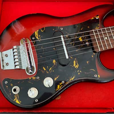 1965 Tombo Ukulet Mini Electric Guitar with AMP in Case! RARE Japanese image 8