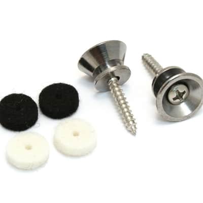 Genuine Fender Standard Series NICKEL Guitar Strap Buttons for Strat/Tele/Bass image 3