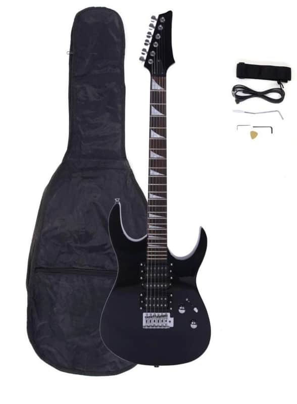 Brand New 39" Full Size Black Electric Guitar with Bag,Accessories School Band Beginner image 1