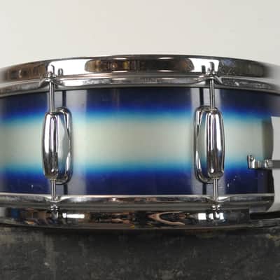1960s Slingerland 5x14 Blue & Silver Duco Hollywood Ace Snare Drum image 3
