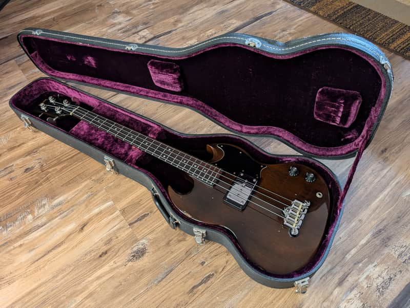 Gibson EB-0 Electric Bass Guitar 1973 Walnut With Original Hard Case image 1