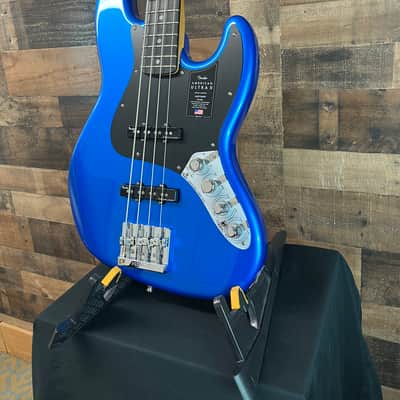 Fender American Ultra II Jazz Bass, Noble Blue, Ebony Fingerboard, Hard Case, Free Ship, 829 image 3