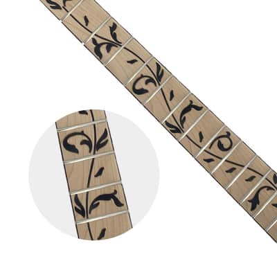 25.5" Electric Guitar Neck Maple 22 Frets Maple Fretboard Bolt-On Inlay Unfinished image 5