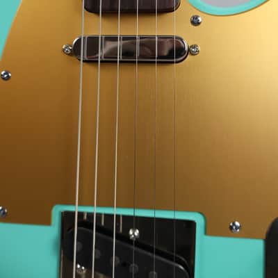 Brown Bear Guitars Telecaster roasted alder/flame maple in Seafoam Green Nitro image 5