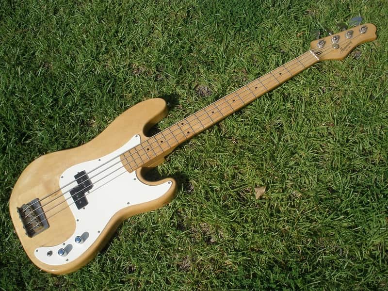Vintage Harmony P Bass Copy - Natural Wood Finish - Cool Bass! image 1