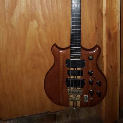 Alembic Series 1 Short scale bass 1979 Koa top. w/original Blue Alembic case.Additional Price Drop. image 6