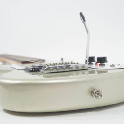 MarineRider MR-1 Metallic Silver Mosrite Ventures Copy Built-in Amp travel guitar Made in JAPAN image 8
