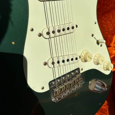 Fender Custom Shop Limited Edition NAMM '55 Stratocaster Journeyman Relic 2017 - Faded Aged Sherwood Metallic image 6