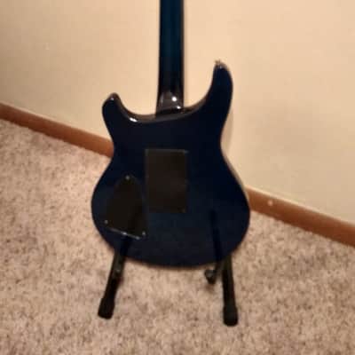 Jay Turser Double Cut Set Neck Dark Blue dual humbucker pickups image 17
