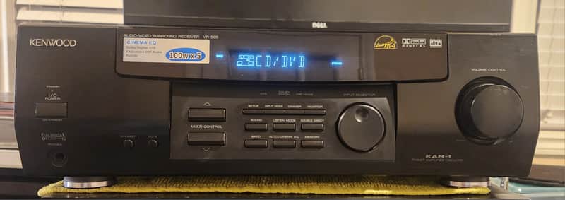 Kenwood Kenwood VR-505 A/V Receiver with Dolby Digital and DTS 90s  - Black metal cabinet image 1