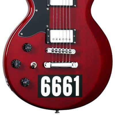 Schecter Zacky Vengeance Custom Reissue Left Handed Electric Guitar. See Thru Cherry with 6661 Graphic image 1