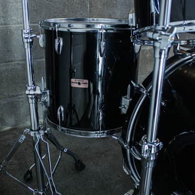 Yamaha Tour Custom Double Bass Drum Set (1985–1988) – Made in Japan – Solid Black image 10