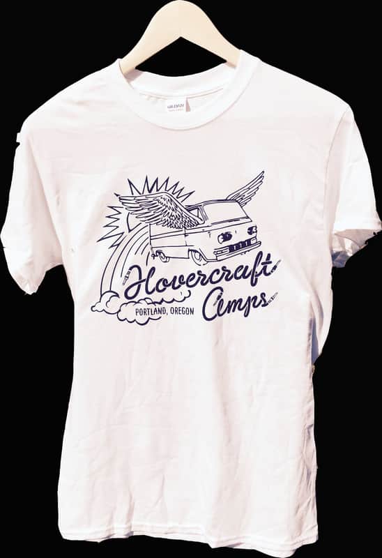 hovercraft Flying Van Size SMALL White Shirt image 1