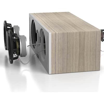 ELAC Debut Reference 5.25" Center Speaker, White Baffle, Oak Cabinet image 5