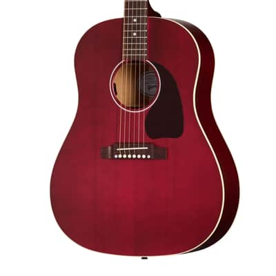 Gibson J-45 Special Acoustic Guitar, Satin Wine Red, Rosewood Fingerboard w/bag image 1